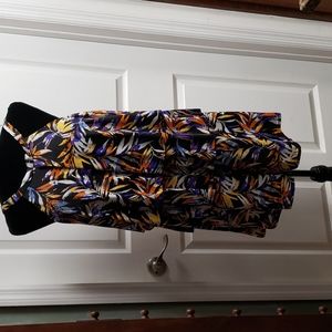 Fit 4U Hi Neck Double Tiered Swim Romper Swimsuit